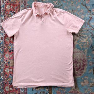EUC Gap pink dusty rose slub cotton polo L